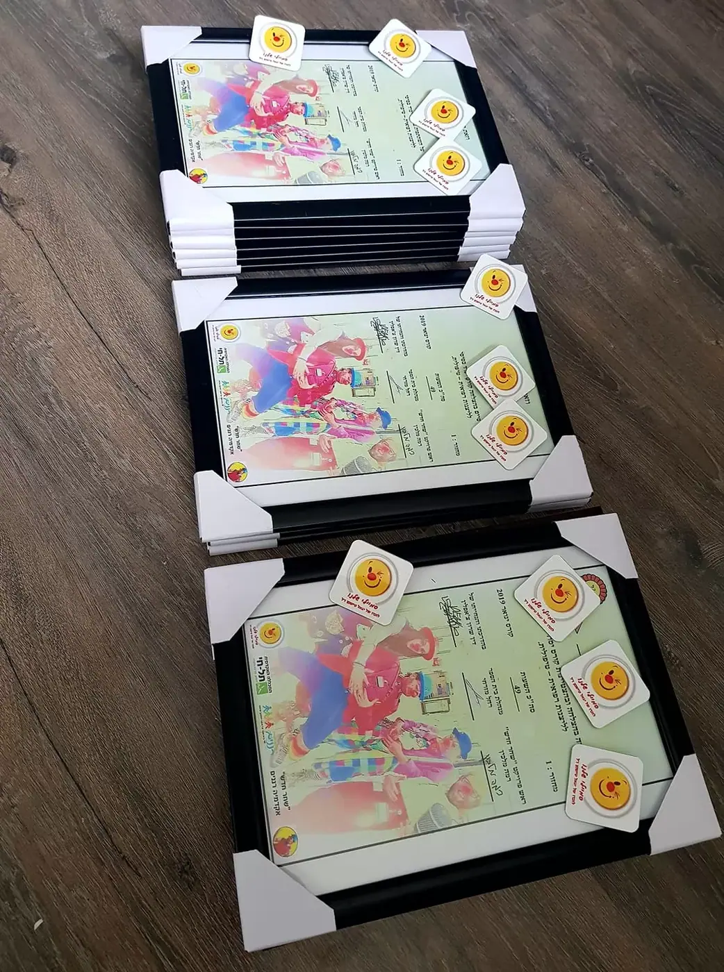 תעודות גמר ממוסגרות של סמיילי שלנו